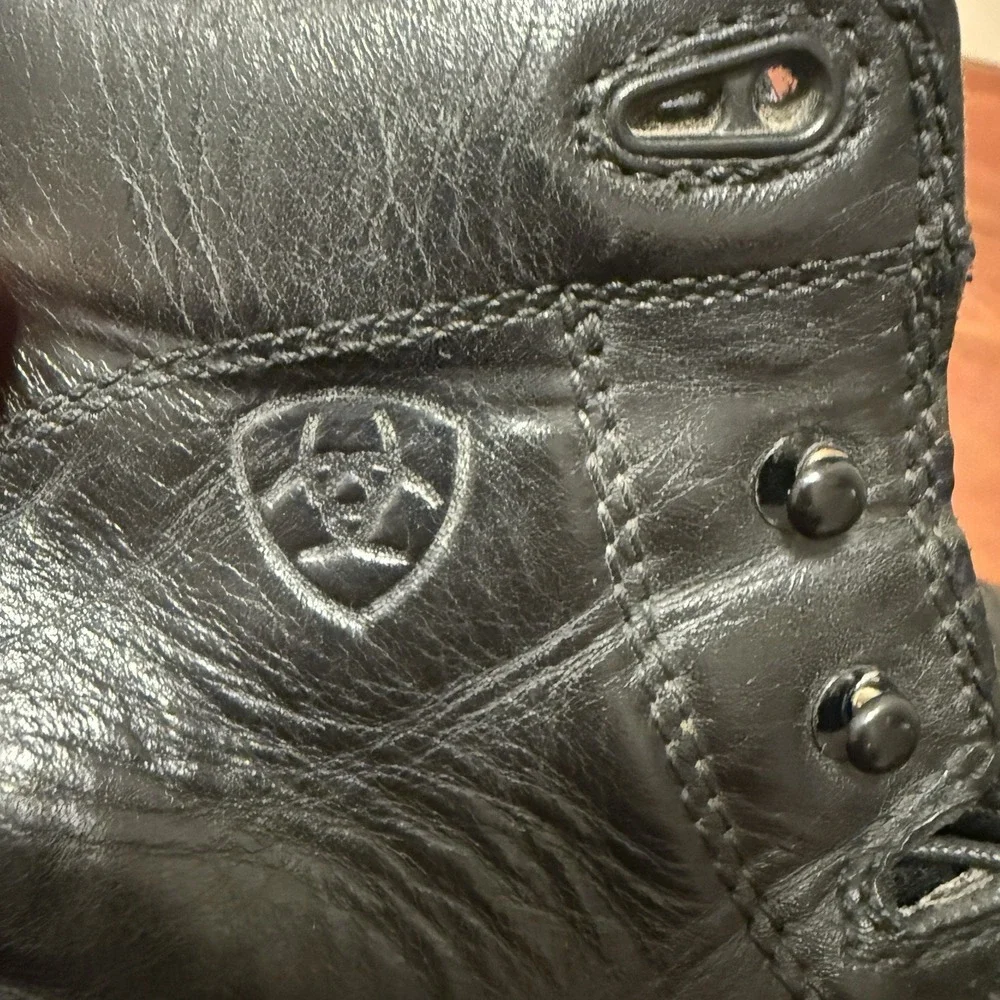 Ariat Women's Black Leather Upper Riding Ankle Boots 9B - Picture 5 of 9